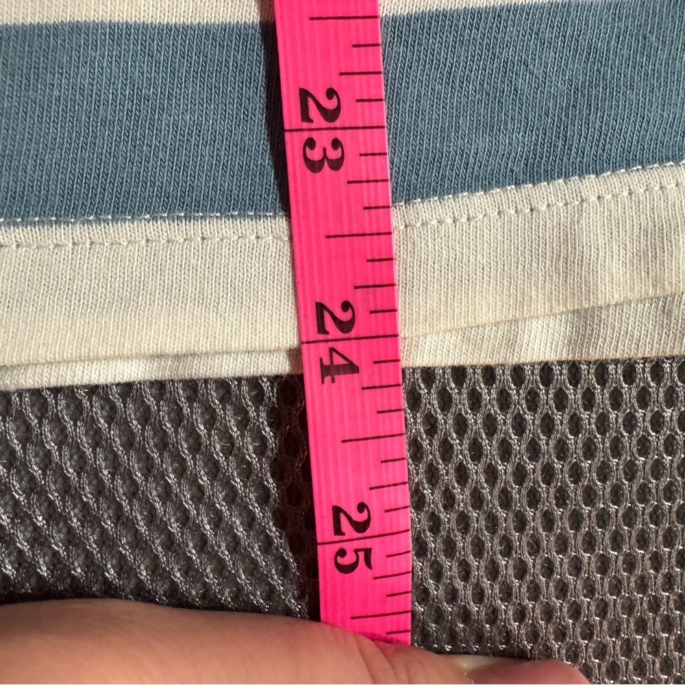 Madewell Relaxed Polo Tee Striped Blue and White Size XXL - Picture 10 of 10